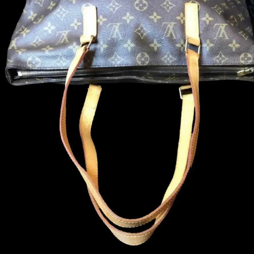LOUIS VUITTON CABAS MEZZO Monogram Top Zip Laptop Work Travel Shoulder Bag